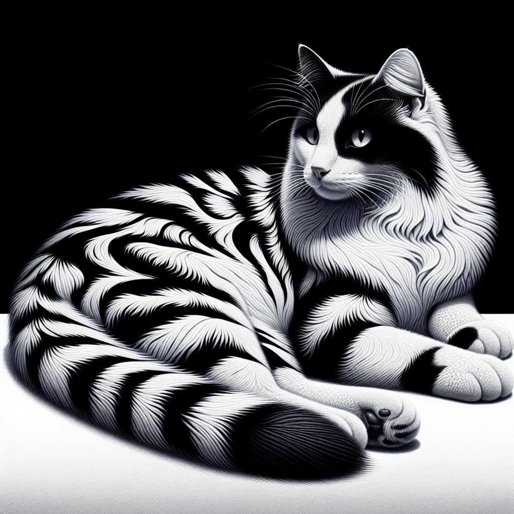 What Do Black and White Tabby Cats Look Like