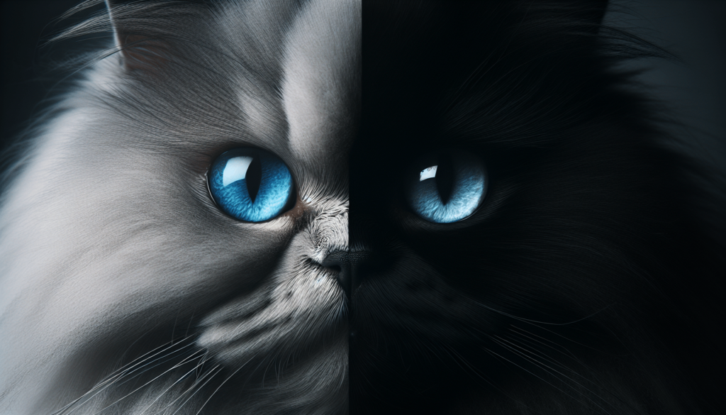 How to distinguish between a blue smoke and black smoke Persian cat