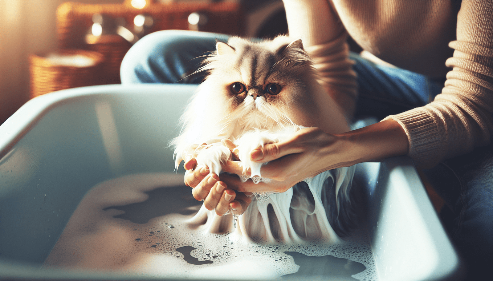 Tips for Bathing a Persian Cat with Claws